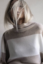 Load image into Gallery viewer, AGATHA STRIPED CASHMERE TURTLENECK SWEATER