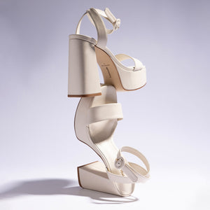 Dolly Sandal In Ivory Leather