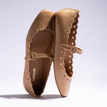 Load image into Gallery viewer, Blair Broderie Ballet Flat In Tan Leather