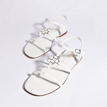 Load image into Gallery viewer, Hana Flat In White Patent Leather