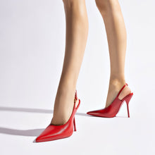 Load image into Gallery viewer, Larroudé x Altuzarra Pump In Blood Red Leather