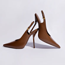 Load image into Gallery viewer, Larroudé x Altuzarra Pump In Burnt Umber Leather