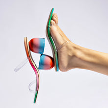 Load image into Gallery viewer, Larroudé x Gabriela Noelle: Dew Drop Mule In Rainbow Patent Leather