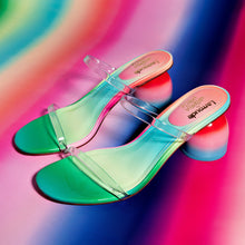 Load image into Gallery viewer, Larroudé x Gabriela Noelle: Dew Drop Mule In Rainbow Patent Leather