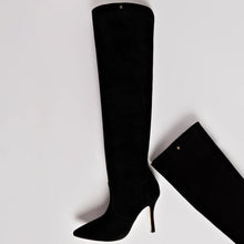 Load image into Gallery viewer, Kate Slouch Boot In Black Suede