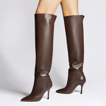 Load image into Gallery viewer, Kate Hi Boot In Brown Leather