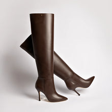 Load image into Gallery viewer, Kate Hi Boot In Brown Leather