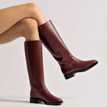 Load image into Gallery viewer, Anne Boot In Burgundy Leather