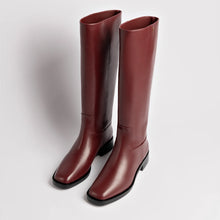 Load image into Gallery viewer, Anne Boot In Burgundy Leather