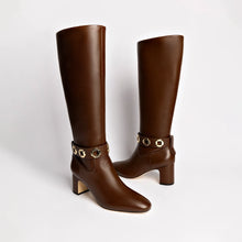 Load image into Gallery viewer, Milan Block Boot In Cognac Leather