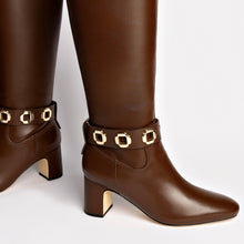 Load image into Gallery viewer, Milan Block Boot In Cognac Leather