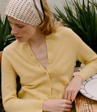 Load image into Gallery viewer, FREYA CASHMERE CARDIGAN -- LEMON CHIFFON