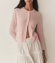 Load image into Gallery viewer, FREYA CASHMERE CARDIGAN -- ROSEWATER