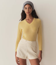 Load image into Gallery viewer, GARANCE CASHMERE SWEATER -- LEMON CHIFFON