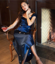 Load image into Gallery viewer, GWENDOLYN DRESS -- DEEP SAPPHIRE