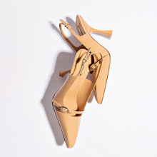 Load image into Gallery viewer, Ines Hi Pump in Tan Patent Leather