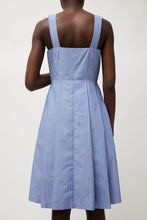 Load image into Gallery viewer, Heather Harlan Party Dress in Wedgewood and White Stripe