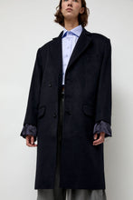 Load image into Gallery viewer, Highlight Studio Wool Single Breasted Coat in Navy