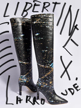 Load image into Gallery viewer, Larroudé x Libertine Boot In Black LAX Printed Leather