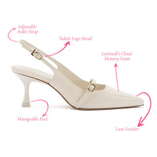 Load image into Gallery viewer, Ines Pump In Ivory Leather