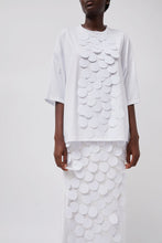 Load image into Gallery viewer, INSHADE Oversized T-Shirt with Sequins in White