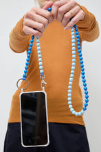 Load image into Gallery viewer, Ina Seifart Handykette Iphone Necklace in Blue Duo