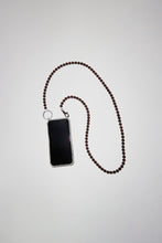 Load image into Gallery viewer, Ina Seifart Handykette Iphone Necklace in Brown with White Thread