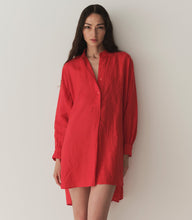 Load image into Gallery viewer, JORA LINEN DRESS -- SCARLET