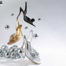 Load image into Gallery viewer, Valerie Slingback Sandal In Silver Metallic Leather