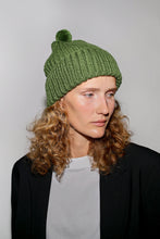 Load image into Gallery viewer, Karakoram Fold Up Long Pom Pom Beanie in Grass