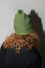 Load image into Gallery viewer, Karakoram Fold Up Long Pom Pom Beanie in Grass