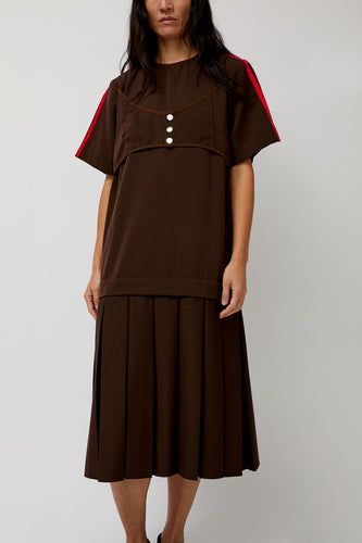 KkCo Box Pleat Dress in Mud