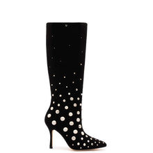 Load image into Gallery viewer, Kate Studs Boot In Black Suede