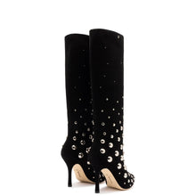 Load image into Gallery viewer, Kate Studs Boot In Black Suede