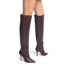 Load image into Gallery viewer, Kate Hi Boot In Brown Leather