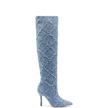 Load image into Gallery viewer, Kate Slouch Boot In Fringe Stellar Denim