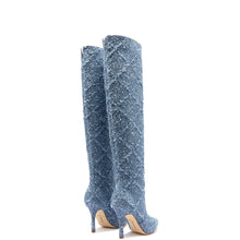 Load image into Gallery viewer, Kate Slouch Boot In Fringe Stellar Denim