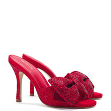 Load image into Gallery viewer, Elle Mule Crystal In Scarlet Suede