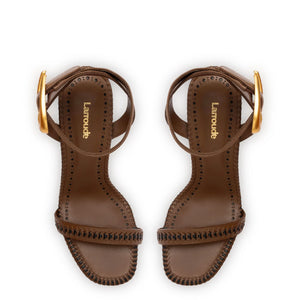 Verona Sandal In Burnt Umber Leather