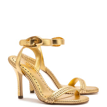 Load image into Gallery viewer, Verona Sandal In Gold Metallic Leather