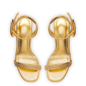 Verona Sandal In Gold Metallic Leather