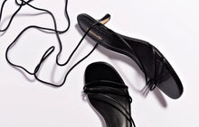 Load image into Gallery viewer, Sara Sandal In Black Leather