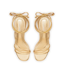 Load image into Gallery viewer, Sara Sandal In Gold Metallic Leather