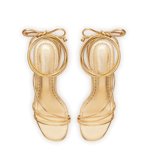 Sara Sandal In Gold Metallic Leather