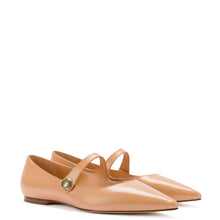 Load image into Gallery viewer, Caroline Flat In Tan Leather