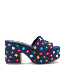 Load image into Gallery viewer, Miso Platform Sandal In Deep Blue Denim