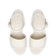 Load image into Gallery viewer, Miso Platform Strap Sandal In Ivory Leather