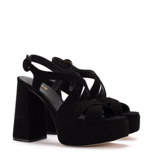 Load image into Gallery viewer, Bee Sandal In Black Suede