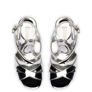 Bee Sandal In Silver Specchio