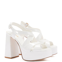 Load image into Gallery viewer, Bee Sandal In White Patent Leather